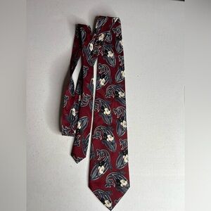 vintage mickey unlimited Disney Mickey Mouse Neck Tie Red Blue Paisley Casual
